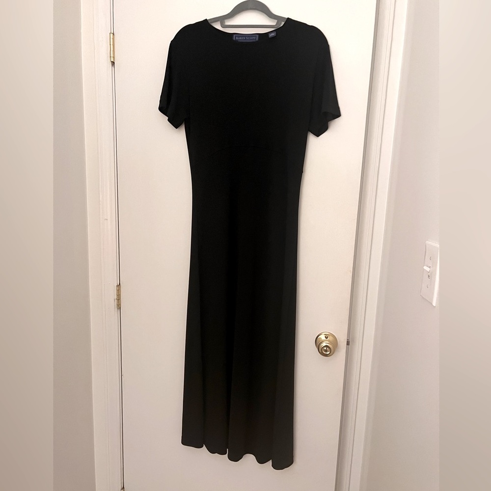EUC KAREN SCOTT BLACK SHORT SLEEVE MIDI DRESS! - Size S!